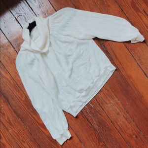 Vintage Cowl Neck Puff Sweater